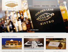 Tablet Screenshot of goldenleafbistro.com